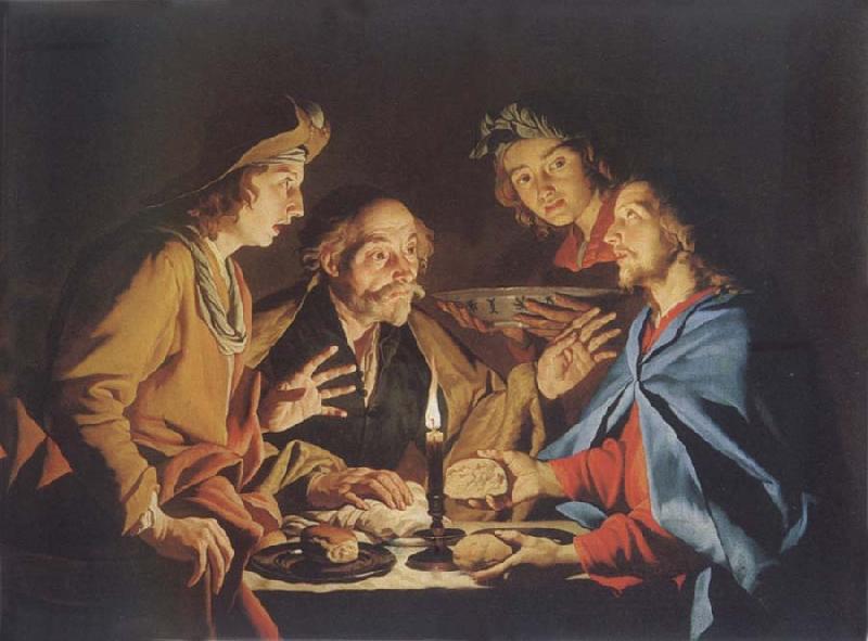 Matthias Stomer Christ in Emmaus France oil painting art